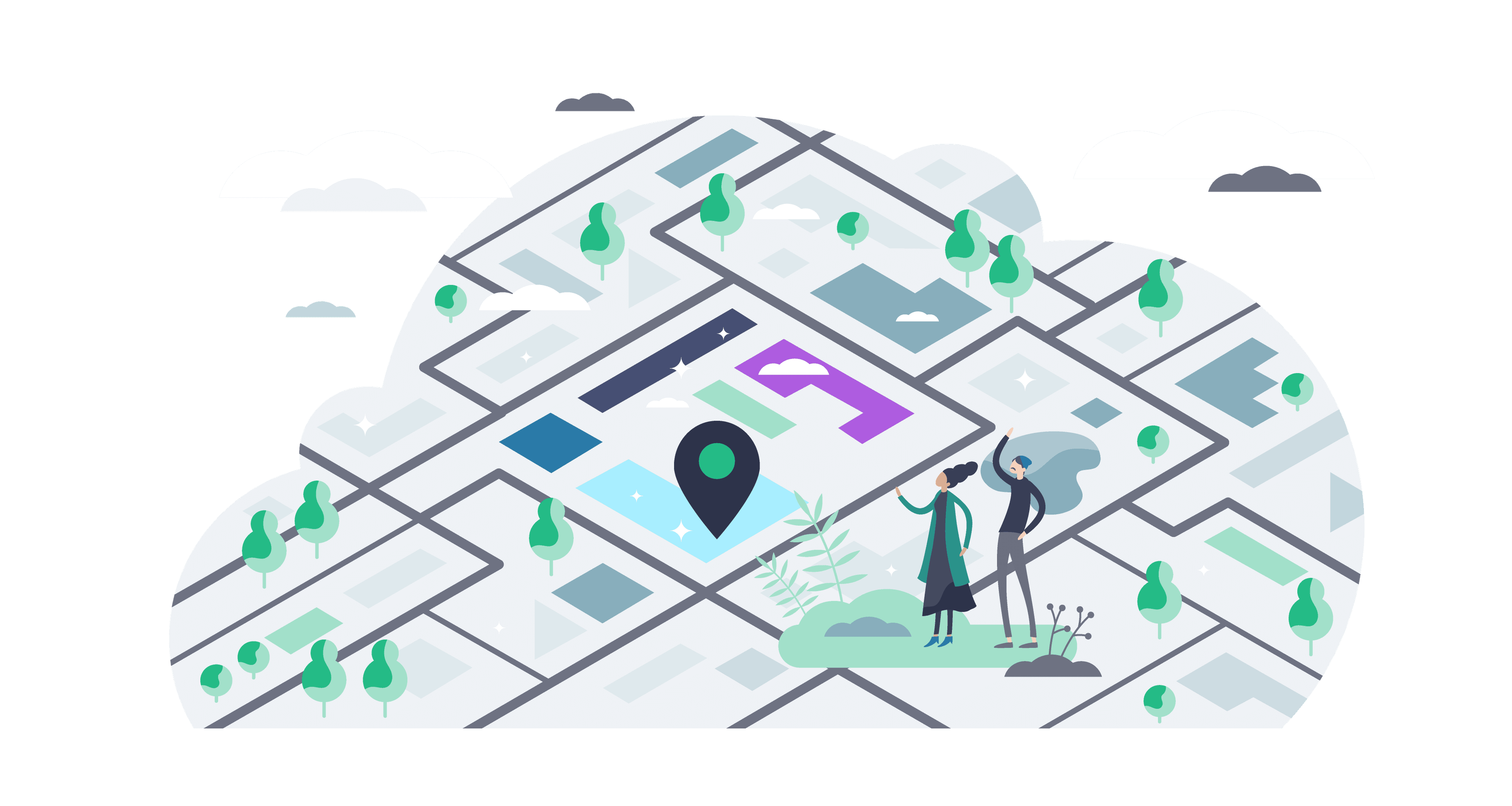 Mapa ilustrace